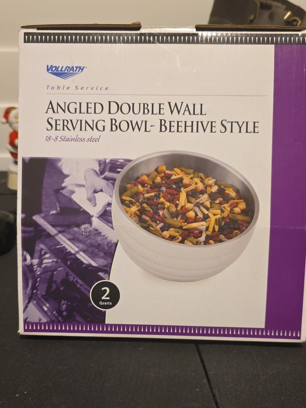 Vollrath Angled Double Wall Serving Bowl -(Beehive Style) Stainless Steel 2qts.